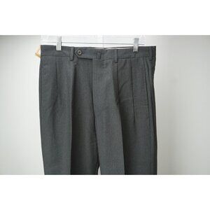 Incotex Gray S100s 100% Wool Mens Dress Pants Trousers Sz 46 EU NEW